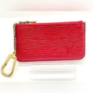 EUC LOUIS VUITTON ATELIER Red Epi Leather Pochette Clés Key Pouch